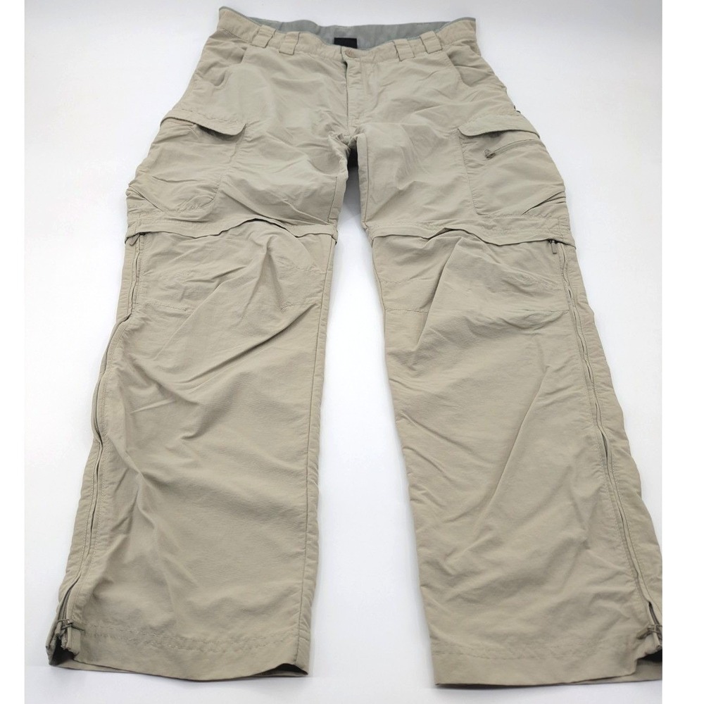 K-WAY Technical Design Men's Convertible Hiking Cargo Pants Beige Khaki Size 38